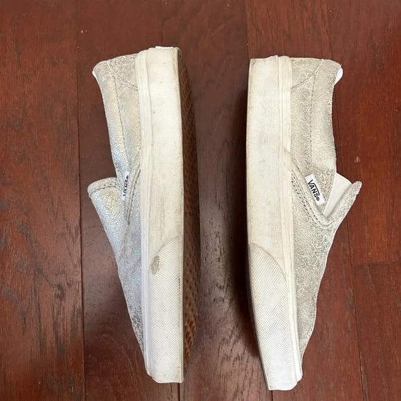 VANS CLASSIC SLIP-ON (CRACKED SILVER) SHOES men 5 women 6.5 - Picture 11 of 11